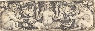 Ornamento con tres sátiros de Sebald Beham