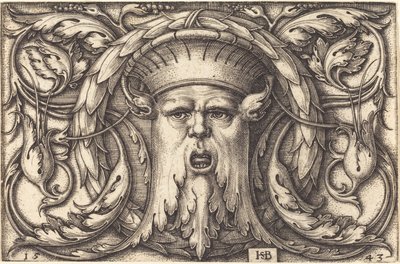 Ornamento con una máscara de Sebald Beham