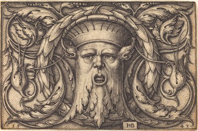 Ornamento con una máscara de Sebald Beham