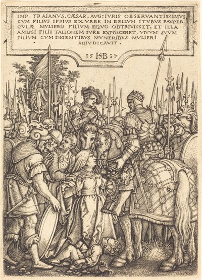 El juicio de Trajano de Sebald Beham