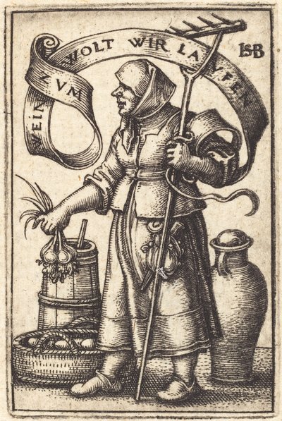 La Mujer del Mercado (derecha) de Sebald Beham