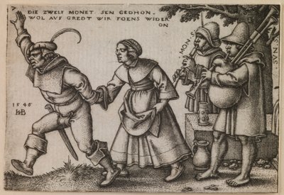“Fin de Año” de la serie “La Fiesta Campesina o Los Doce Meses” de Sebald Beham