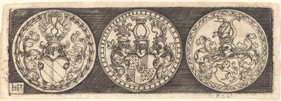 Tres Medallas con Escudos de Armas de Sebald Beham