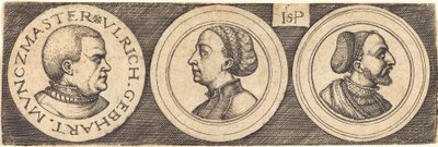 Tres medallas con retratos de Sebald Beham