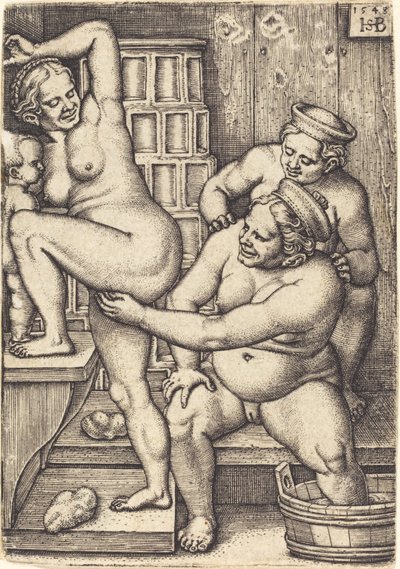 Tres Mujeres Bañándose de Sebald Beham
