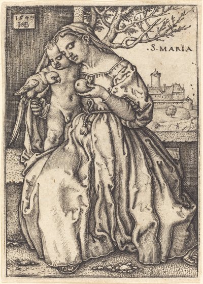 Virgen y Niño con un Loro de Sebald Beham