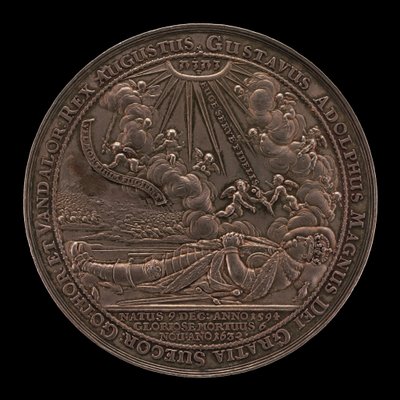 Muerte de Gustavo II Adolfo, 1594-1632, Rey de Suecia 1611 [anverso], 1634 de Sebastian Dadler