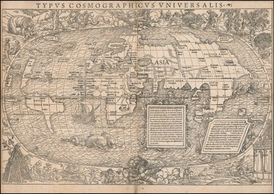 Mapa del mundo de 1532 por Sebastian Münster de Sebastian Munster
