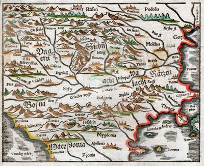 Europa del Este y Balcanes 1575 de Sebastian Munster