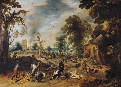 Saqueo de un pueblo de Sebastian Vrancx
