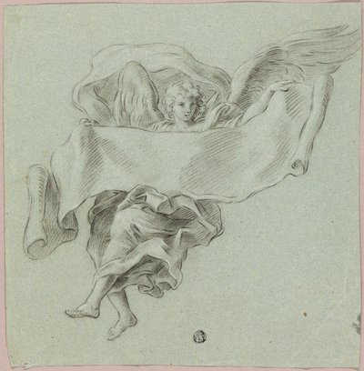 Ángel con Putti portando objeto de Sebastiano Conca
