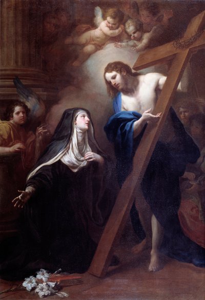 Jesús aparece a Santa Clara de Montefalco de Sebastiano Conca