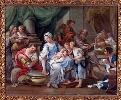 El nacimiento de San Juan Bautista. Pintura de Sebastiano Conca (1680-1764) siglo XVIII. Museo dell