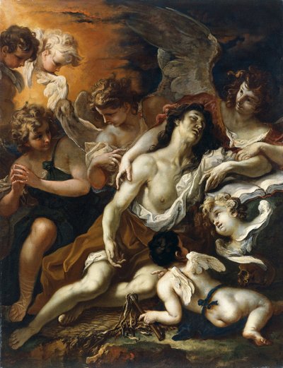 Santa María Magdalena rodeada de ángeles de Sebastiano Ricci