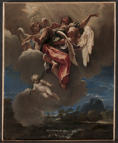 Estudio para "Apoteosis de un santo" (para San Bernardino dei Morti, Milán), c.1695 (óleo sobre lienzo) de Sebastiano Ricci