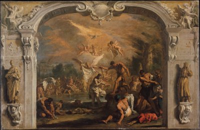 El Bautismo de Cristo, c.1713-14 (óleo sobre lienzo) de Sebastiano Ricci
