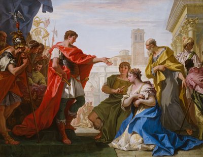 La continencia de Escipión, c.1706 (óleo sobre lienzo) de Sebastiano Ricci