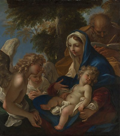 La Sagrada Familia con ángeles de Sebastiano Ricci