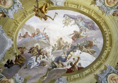La apoteosis de Hércules. Fresco de Sebastiano Ricci (1659-1734). Palacio Marucelli Fensi, Florencia. de Sebastiano Ricci