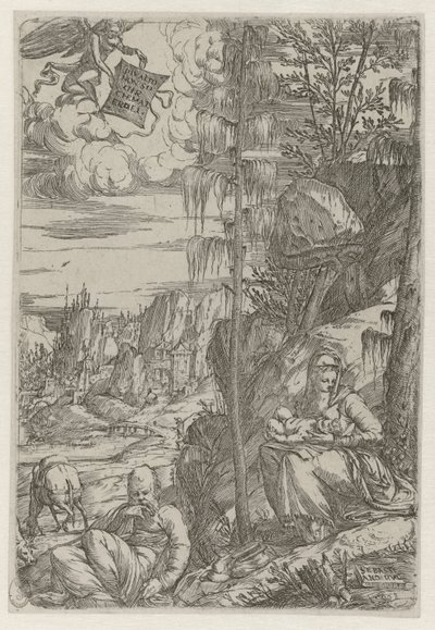 Descanso en la Huida a Egipto de Sebastiano de