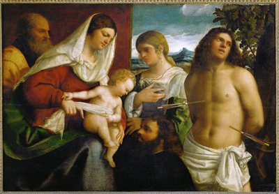 Conversación sagrada ... de Sebastiano del (c.1485-1547) Piombo