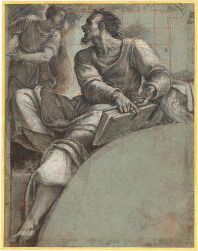 Un profeta dirigido por un ángel de Sebastiano del Piombo