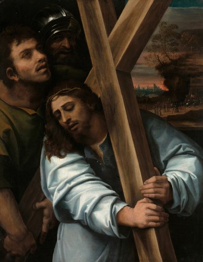 Cristo Cargando la Cruz, alrededor de 1515-1517 de Sebastiano del Piombo