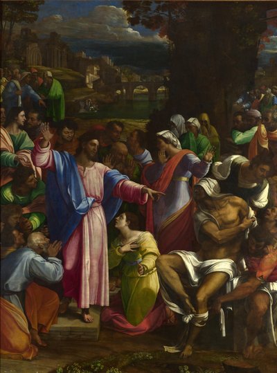 La resurrección de Lázaro, ca 1518 de Sebastiano del Piombo