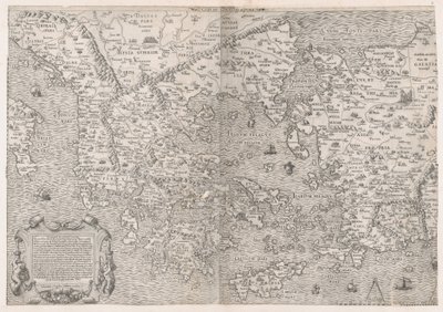 Speculum Romanae Magnificentiae: Mapa de Grecia, mediados del siglo XVI de Sebastiano di Re