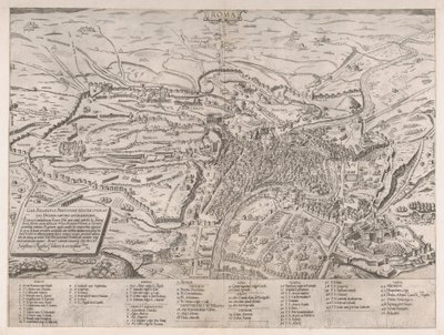 Speculum Romanae Magnificentiae: Vista de Roma desde el norte de Sebastiano di Re