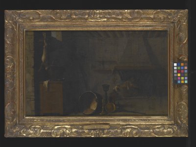Cocina con liebre (óleo sobre lienzo) de Sébastien Bourdon