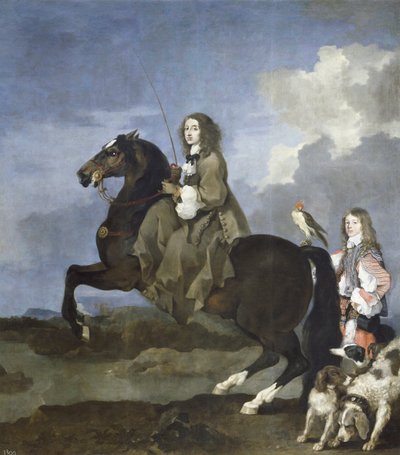 Cristina de Suecia a caballo de Sébastien Bourdon