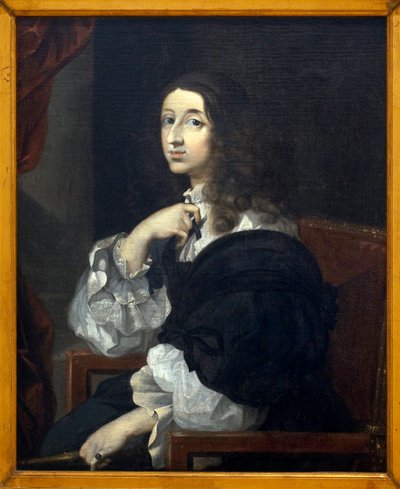 Retrato de la Reina Cristina de Suecia (Kristina Vasa de Sébastien Bourdon