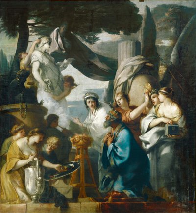 Salomon sacrifiant aux idoles - Salomón sacrificando a los ídolos ... de Sébastien Bourdon