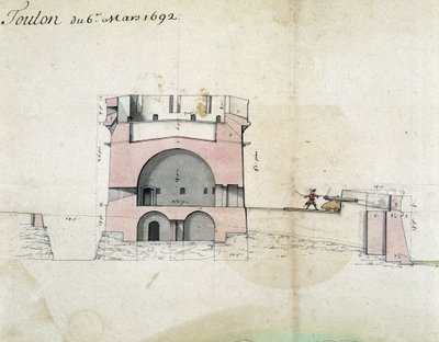 Fortificación de Toulon por Vauban el 06/03/1692 de Sebastien Le Prestre de Vauban