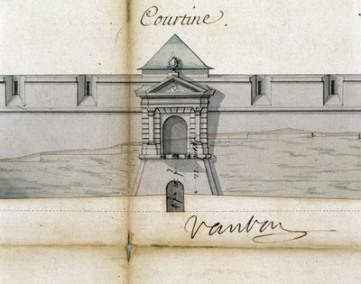 Fortificaciones Courtine por Vauban de Sebastien Le Prestre de Vauban