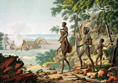 Port Jackson, Nueva Holanda: Familia aborigen, de 