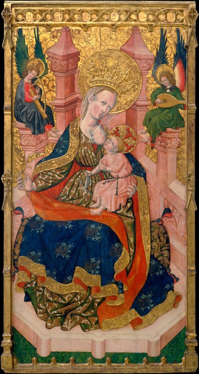 Virgen amamantando al niño de Second Master of Estopiñán
