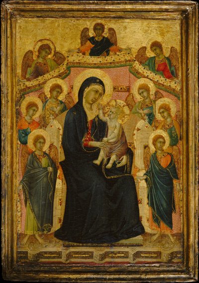 Madonna y el Niño con nueve ángeles, ca. 1315 de Segna di Buonaventura