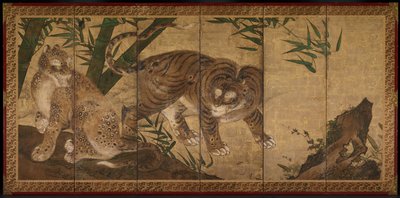 Tigre y leopardo, 1668 de Sekkei Yamaguchi