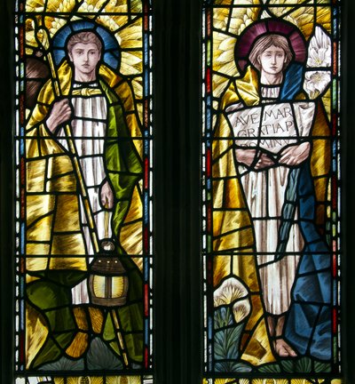 Mortehoe, Santa María, Heaton Butler & Bayne, Selwyn Image, Arcángeles San Rafael y San Gabriel de Selwyn Image Selwyn Image