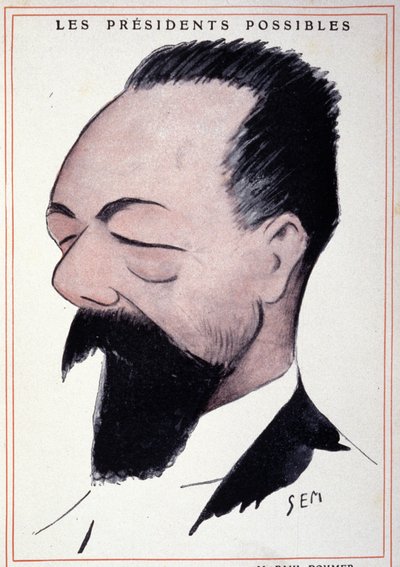 Retrato de Paul Doumer (1857 - 1932), estadista francés, por Sem (1863 - 1934). de Sem
