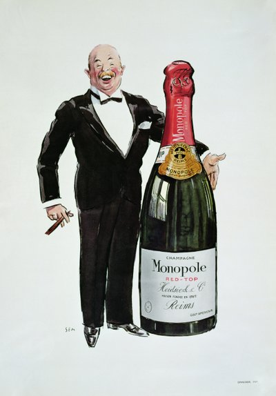 Anuncio de Champagne Heidsieck, c.1910 de Sem