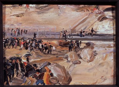 Paseo en San Remo (Italia). Obra de Semyon Gavrilovich Nikiforov (1877-1912), óleo sobre cartón de Semen Gavriilovich Nikiforov