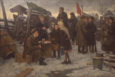 Mañana en las barricadas de Semyon Gavrilovich Nikiforov