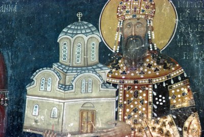 Rey Esteban Uroš II Milutin (r.1282-1321) de Serbian School