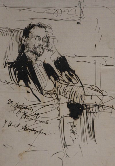 Retrato de Alexey Alexandrovich Bakhrushin, 1908 de Sergei Arsenevich Vinogradov