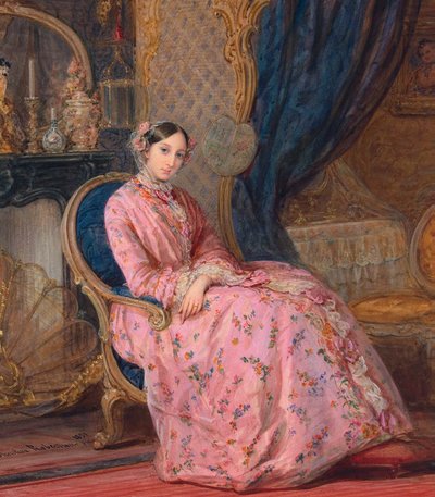 Retrato de la Gran Duquesa María Nikoláyevna de Rusia, mediados del siglo XIX de Sergei Ivanovich Gribkov