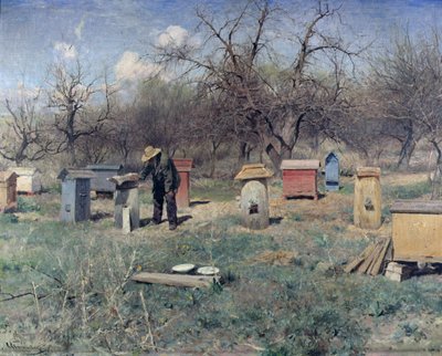 Un día de primavera, o colmenas, 1899 de Sergei Ivanovich Svetoslavsky