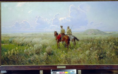 Cosacos en la estepa - Pintura de Sergei Ivanovich Vasilkovsky (1854-1917), óleo sobre lienzo, ca. 1900 - Museo de Arte Regional, Kherson (Ucrania) de Sergei Ivanovich Vasilkovsky